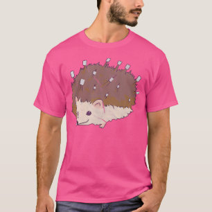 Hedgehog Marshmallow Candy Campfire Camping T Shirt