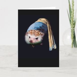Hedgehog med ett kort för öronmärkning
