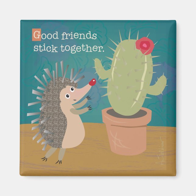 Hedgehog Meets Cactus Magnet (Framsidan)