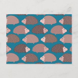 Hedgehog mönster vykort