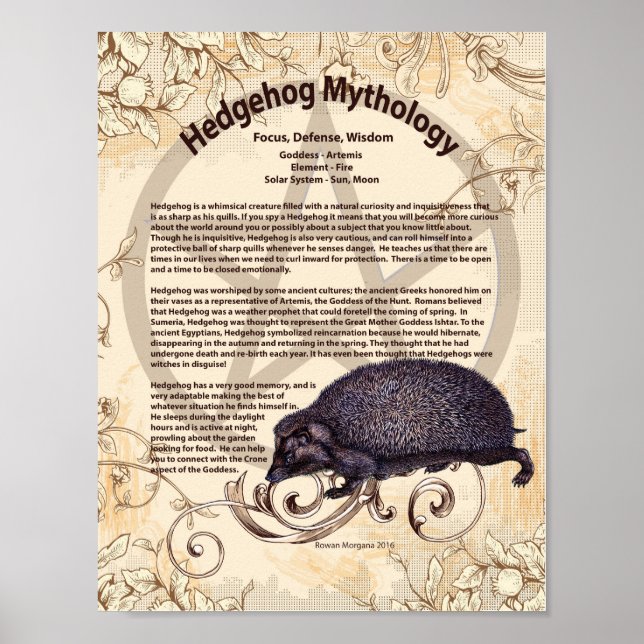 HEDGEHOG MYTOLOGY POSTER (Framsidan)