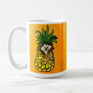 Hedgehog och ananas kaffe mugg