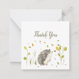 Hedgehog och bi Illustration Tackkort-kort Anteckningskort