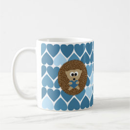 Hedgehog och Blue Hearts Kaffemugg