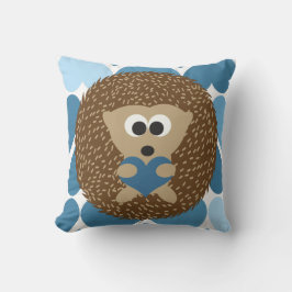 Hedgehog och Blue Hearts Kudde