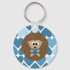 Hedgehog och Blue Hearts Nyckelring