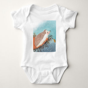 Hedgehog och första snöflingor t shirt