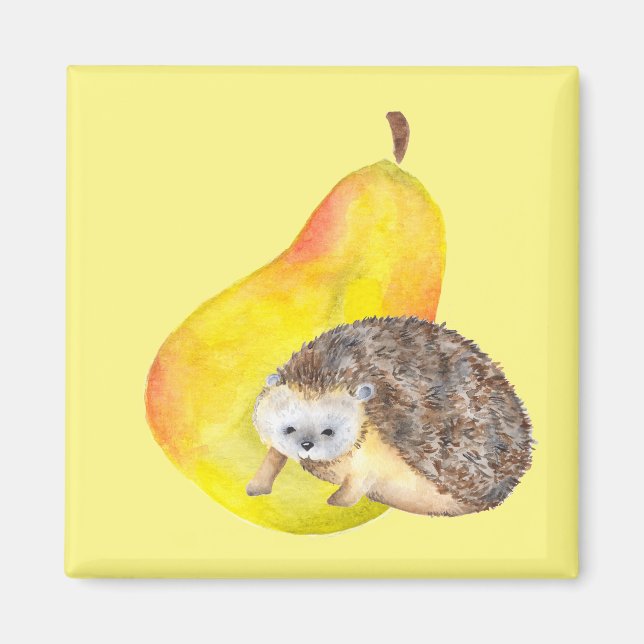 Hedgehog och Pear Magnet (Framsidan)
