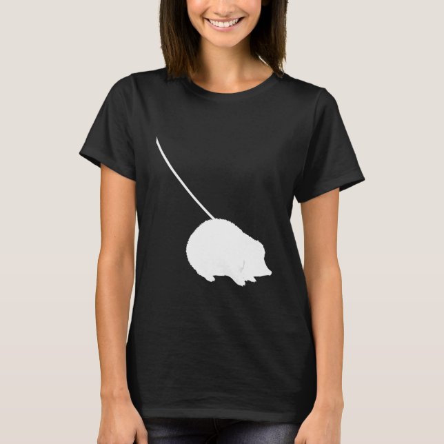 Hedgehog on a Leash  Cute  Pet Animal T Shirt (Framsida)