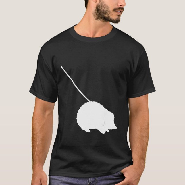 Hedgehog on a leash Cute Pet Animal T Shirt (Framsida)