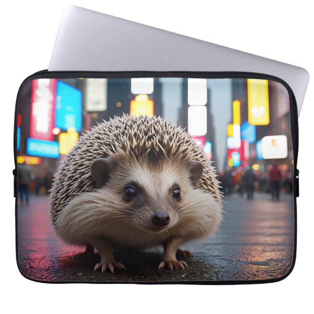 Hedgehog på Times Square Laptop Fodral (Framsidan)