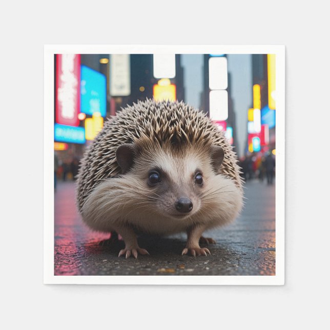 Hedgehog på Times Square Pappersservett (Framsidan)