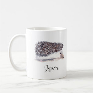 Hedgehog Painting Watercolor Wildlife Animal Kaffemugg