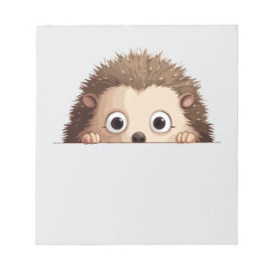 Hedgehog Peeking Cute Adsible Funny Animal Coola Anteckningsblock