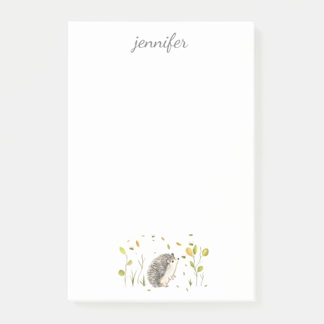 Hedgehog Personalize Post-it® Notes Post-it Block (Framsida)