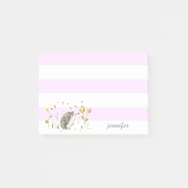Hedgehog Personalize Post-it® Notes Post-it Block (Framsida)