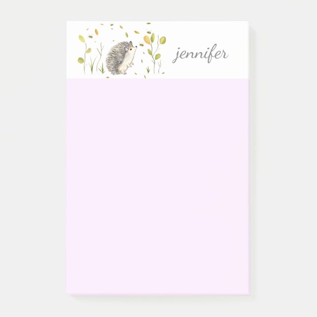 Hedgehog Personalize Post-it® Notes Post-it Block (Framsida)