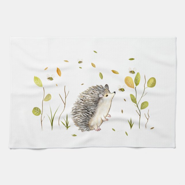 Hedgehog Personlig Kitchen Towels Kökshandduk (Horisontell)