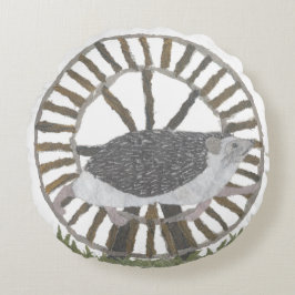 Hedgehog Pillow Rund Kudde