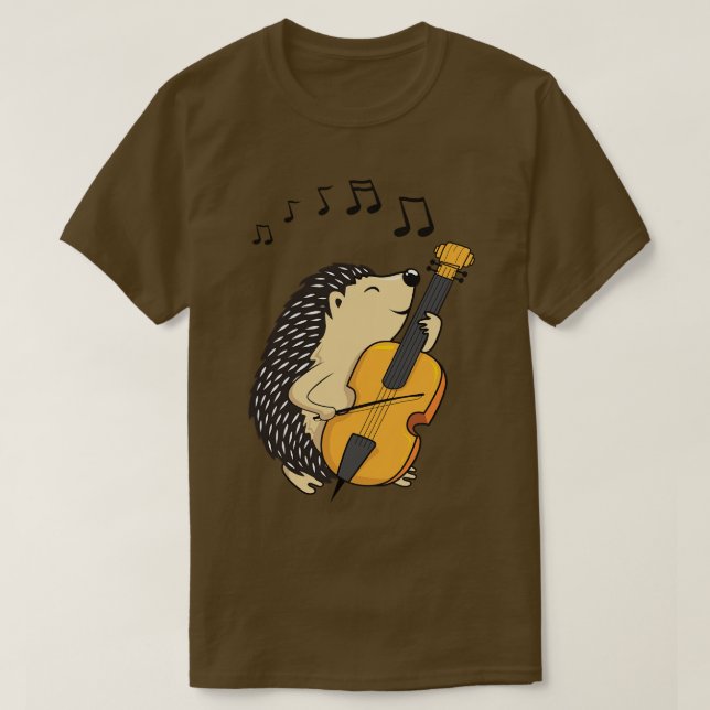 Hedgehog Pllay Cello T Shirt (Design framsida)