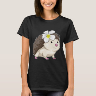 Hedgehog Plumeria Flower T Shirt