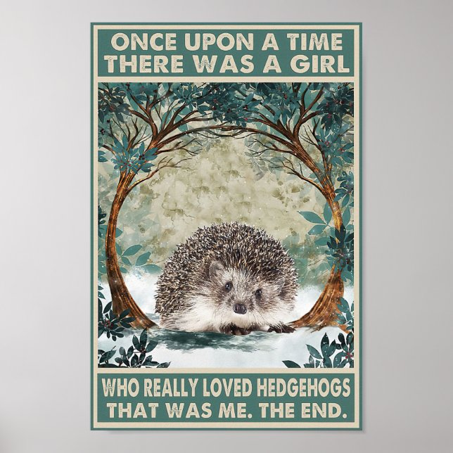 Hedgehog Poster Gång vid en tidskriftsdekor (Framsidan)