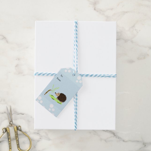 Hedgehog Presentetikett (Med Snöre)