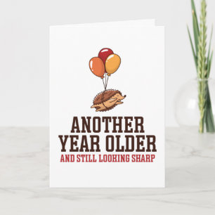 Hedgehog Pun Tittar fortfarande Vass födelsedagsda Kort