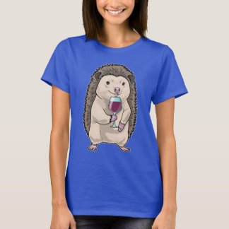 Hedgehog Red wine T Shirt