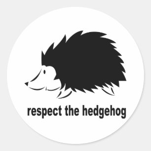 Hedgehog - Respekt för Hedgehog Runt Klistermärke