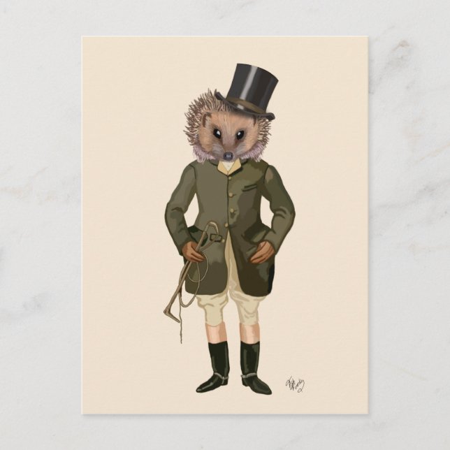 Hedgehog Rider Fullt 2 Vykort (Framsida)