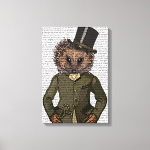 Hedgehog Rider Porträtt Canvastryck