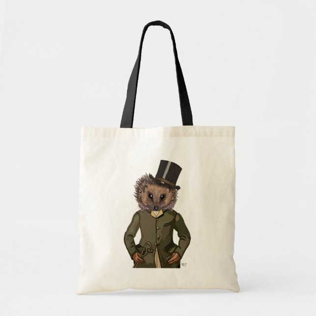 Hedgehog Rider Porträtt Tygkasse (Framsidan)
