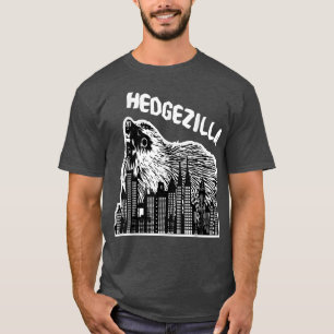 Hedgehog Rines boll som klämmer upp höst löv T Shirt