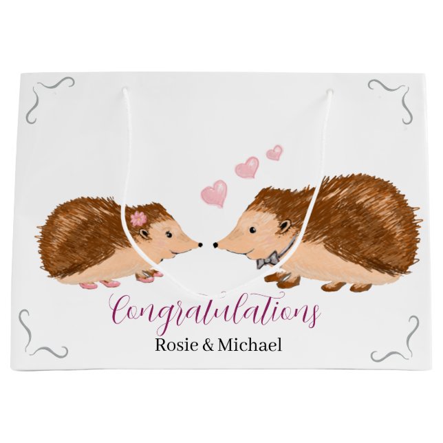 Hedgehog romantic bröllop eller förlovning (Framsidan)