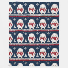 Hedgehog’s in Scarves Fleecefilt