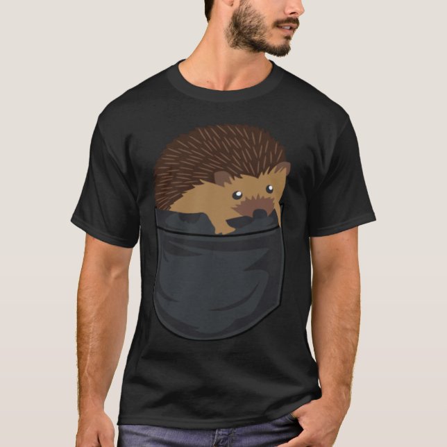 Hedgehog Shirt Children's Hedgehog in the Bag T-Sh T Shirt (Framsida)