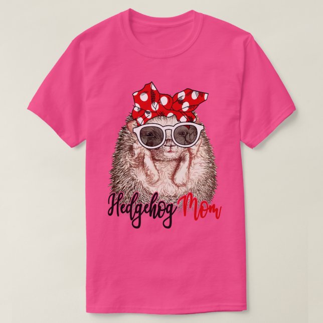 Hedgehog Shirt Hedgehog Mamma Bandana T Shirt (Design framsida)