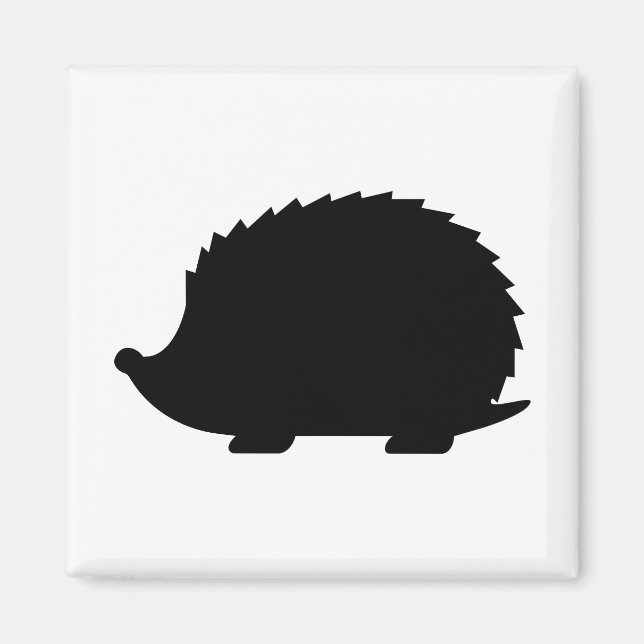 Hedgehog Silhouette Magnet (Framsidan)
