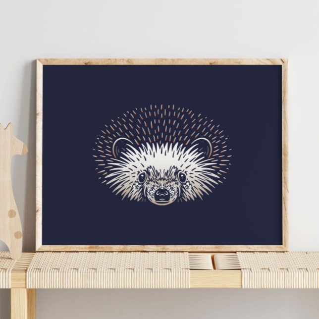 Hedgehog | Skriv ut Forest Animal Hedgehog Wall Poster (Skapare uppladdad)