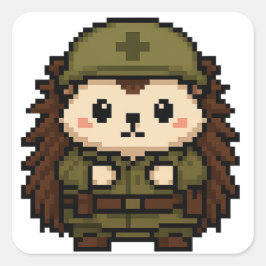 hedgehog-soldekalk lakan fyrkantigt klistermärke