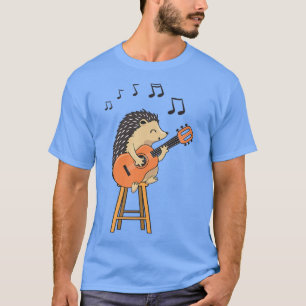 Hedgehog Spela Guitar Guitarist Music Musician T Shirt