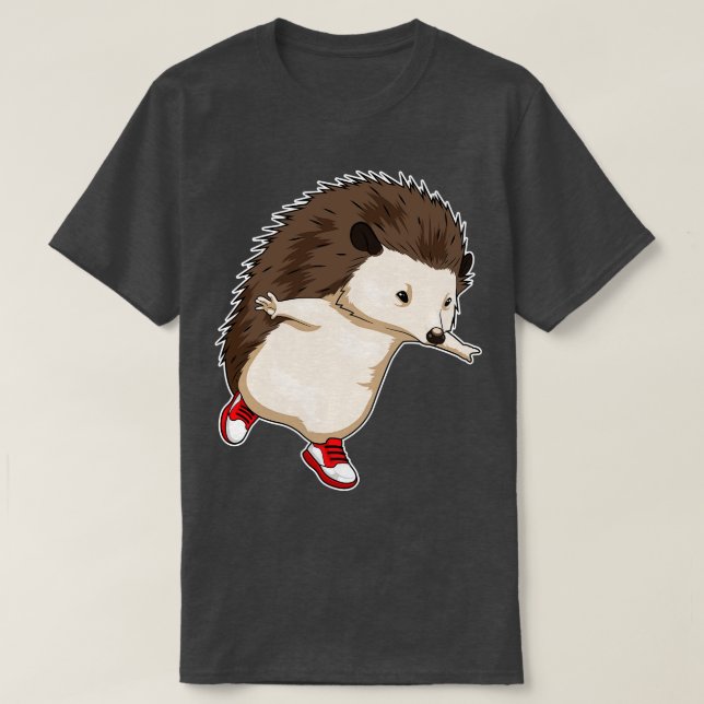 Hedgehog Springer Running Sports T Shirt (Design framsida)