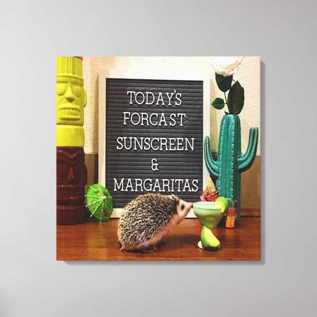 Hedgehog Sunscreen och Margaritas Canvastryck (Framsida)