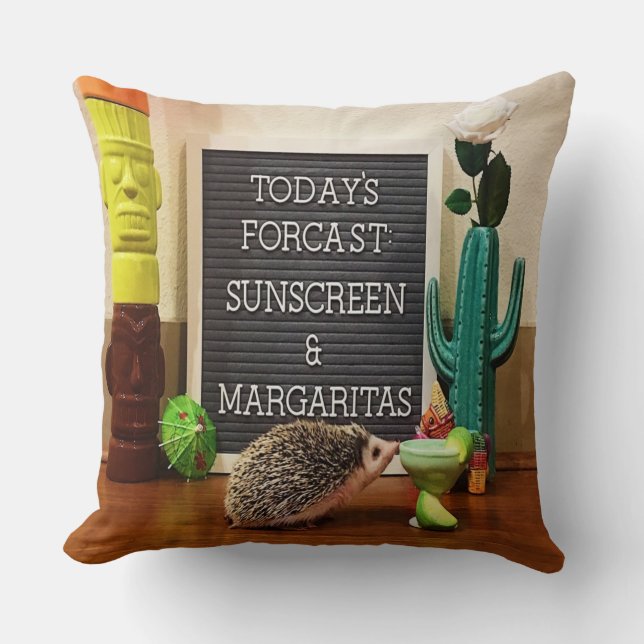 Hedgehog Sunscreen och Margaritas Kudde (Framsida)