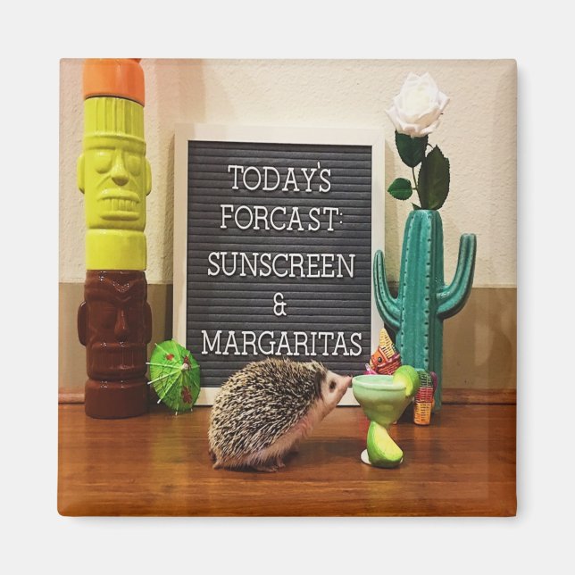 Hedgehog Sunscreen och Margaritas Magnet (Framsidan)