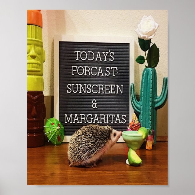 Hedgehog Sunscreen och Margaritas Poster (Framsidan)