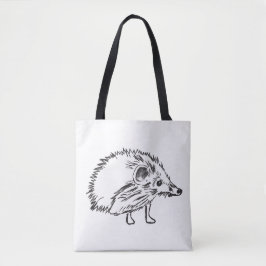 Hedgehog Tote Bag Tygkasse