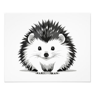 Hedgehog Vector Graphic Art Porträtt Animal Spirit Fototryck