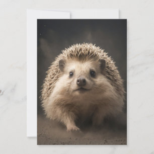 Hedgehog Vild Animal Elegant Dramatic Porträtt Art Meddelande